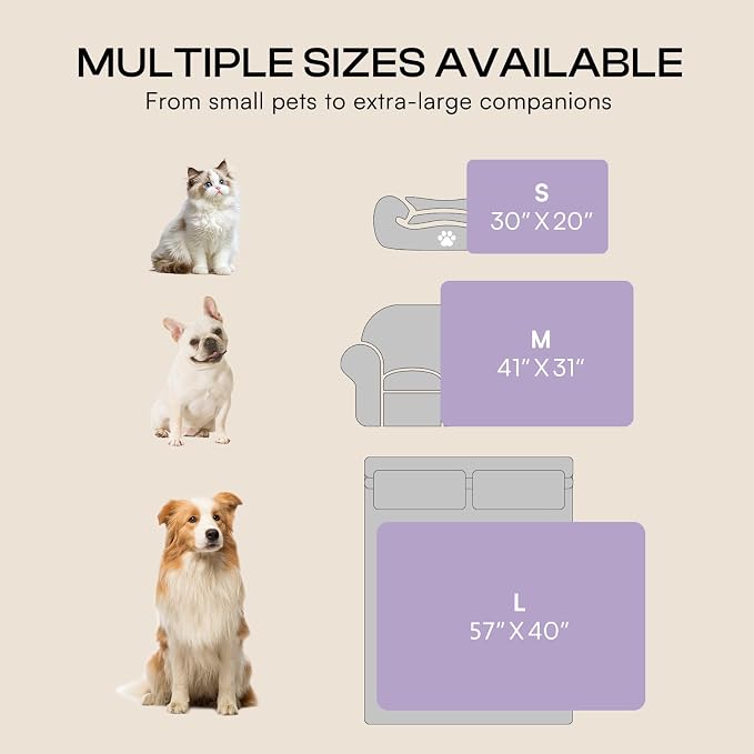 Luciphia 2 Pack Small Dog Blanket, Cozy Fleece Throw for Puppy Cat,57"x40" | Pink Blanket Washable for Medium/Large Dogs, Cute Cover on Bed Couch Crate Car, Puppy Essentials, Dog Gift,2PCs Pink/Purple