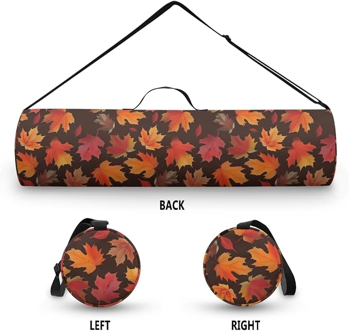 Yoga Mat Bag with Adjustable Shoulder Strap and Handle Zipper, 30in Wide x 6.3in Diameter for Yoga Mat Storage