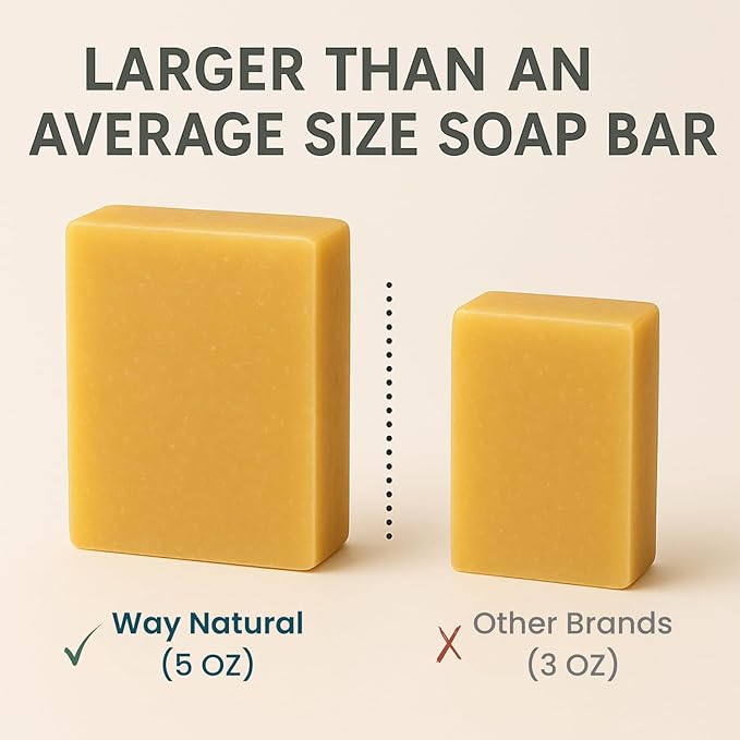 Goat Milk Soap Bars, Turmeric (3 Pack) - Premium, Handmade w/Real Milk in USA - Large (5oz) Hand & Body Goat Soap - Dry Skin, Gentle, No Dyes