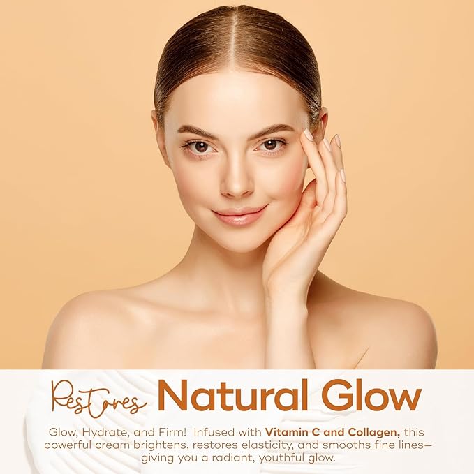 Vitamin C & Collagen Face Moisturizer - Anti-Aging, Hydrating, Fine Lines & Wrinkles, Brightening - Dermatologist Tested Korean Skincare - Clean Beauty, Cruelty-Free - Duo Pack