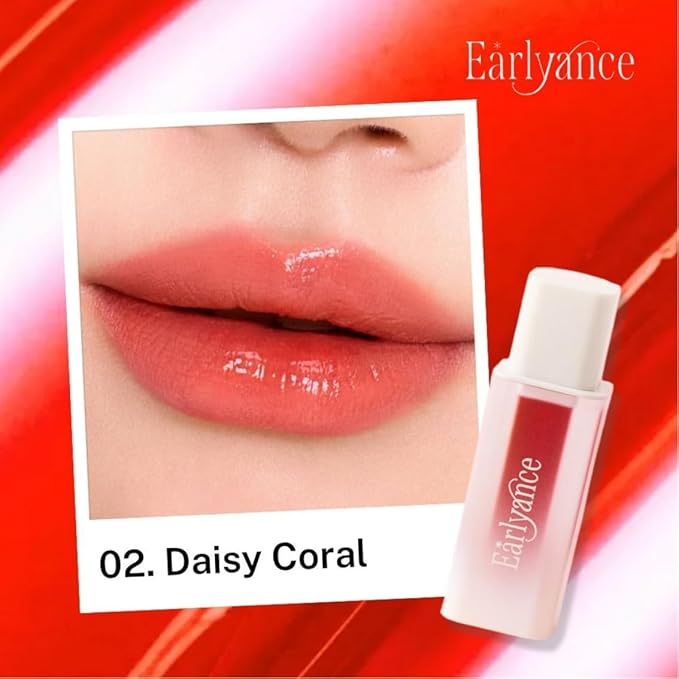 Peel Off Waterproof Lip Tattoo 6g - 24h Long Lasting Korean Lip Stain, Transfer Proof Matte Blush Red with plumping effect (Daisy Coral)
