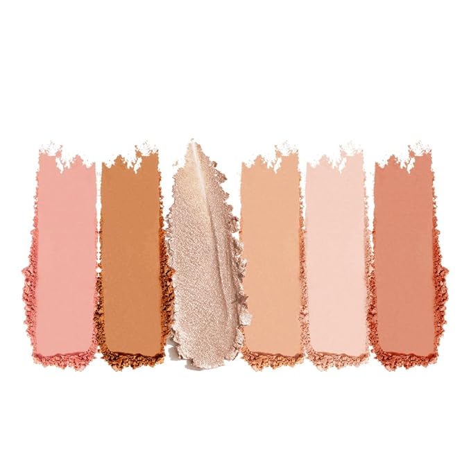 Eyeshadow Palette - 6 Color Neutral Eyeshadow, Nude Pink & Brown, Matte & Shimmer, Highly Pigmented, Blendable, Travel-Friendly Everyday Makeup, 01-1#