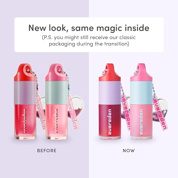 Evereden Kids Tinted Non Toxic Lip Gloss Kit: Ruby Red & Sakura Pink - Non Toxic Makeup Kit for Girls - Vegan Makeup for Kids - Hydrating Lip Gloss with Cherry, Peach, & Cranberry Oils