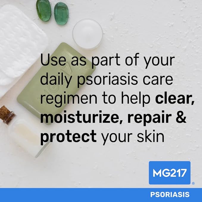 MG217 Psoriasis Dead Sea Exfoliating Bar Soap, Repair & Protect with Dead Sea Salt, Oregon Grape Root Extract, Oatmeal for Psoriasis Skincare, 5oz