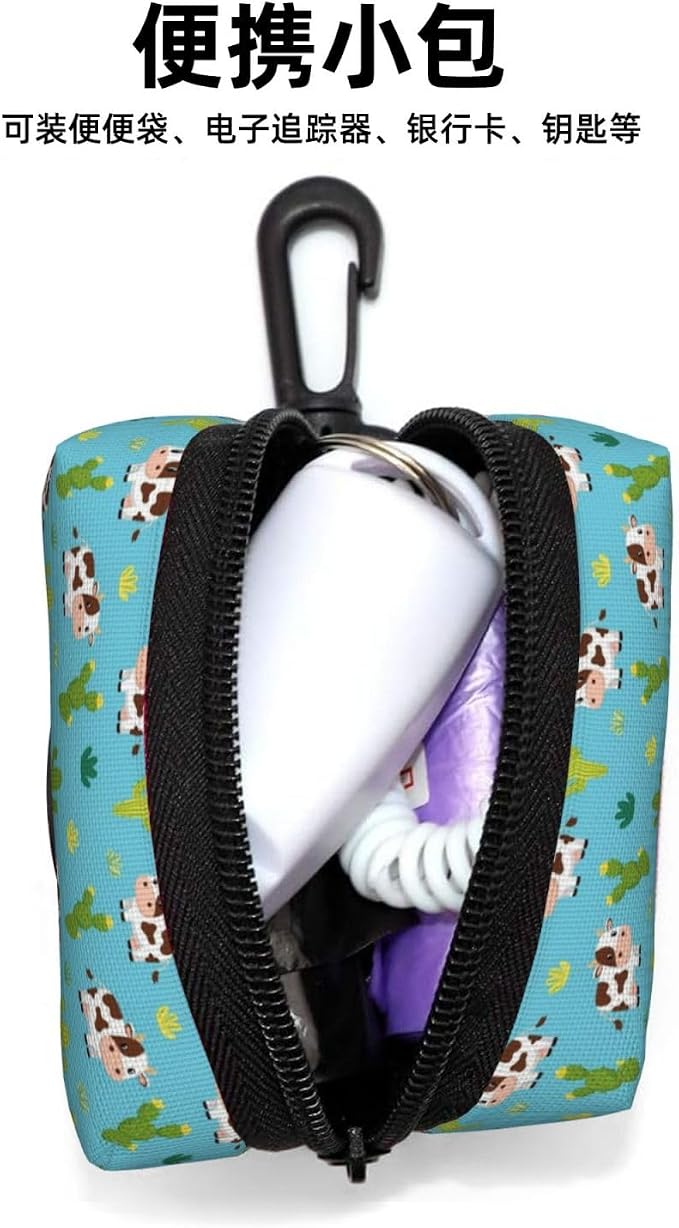 Dog Waste Bag Dispenser Shorthorn Cattle And Cautus Pets Poop Bag Dispenser for Leash Accessory