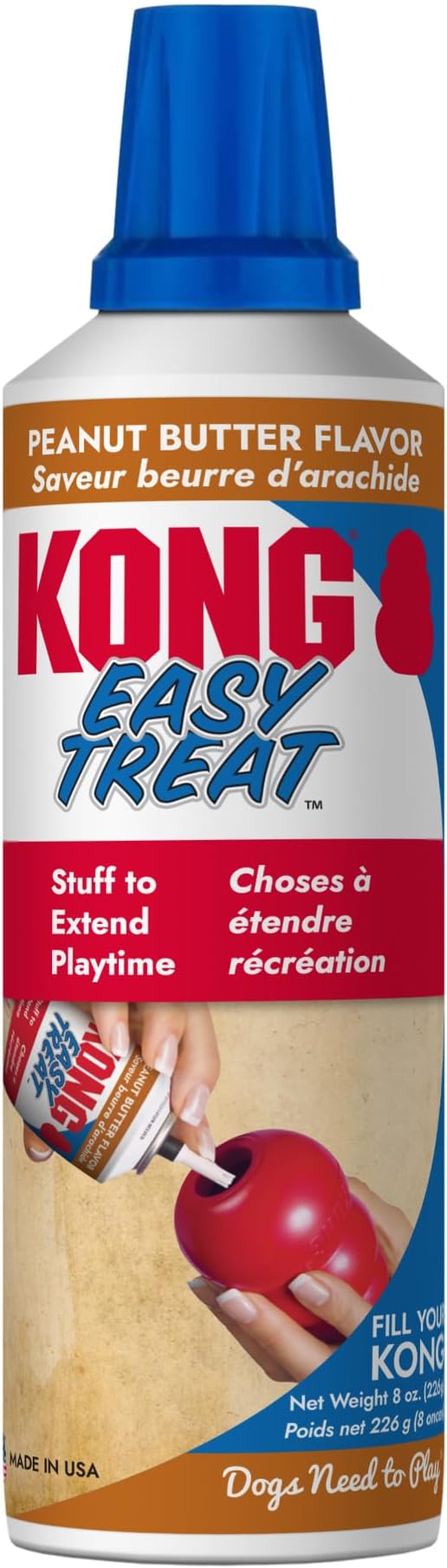 KONG Easy Treat Peanut Butter Dog Paste 3-Pack – Mess-Free Stuffing Treat