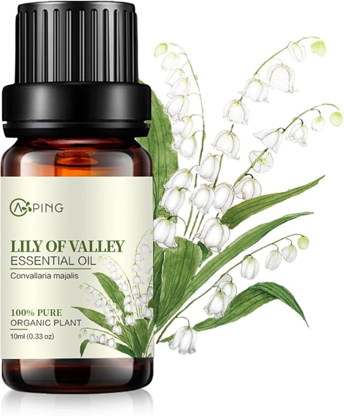 Lily of Valley Essential Oil - 100% Pure Organic Natural Plant (Convallaria majalis) Lily of Valley Oil for Diffuser, Aroma, Spa, Massage, Yoga, Perfume, 0.33oz