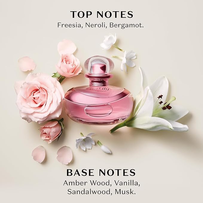 O Boticário Love Lily Eau de Parfum - Long Lasting Perfume for Women - 2.5 oz / 75 ml, Premium Brazilian Floral Fragrance with Grand Rose & Lily Notes, Romantic Signature Scent, Women's Perfume Gift