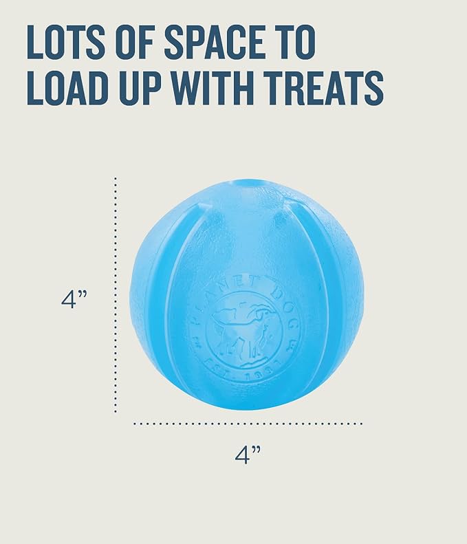 Outward Hound Guru Treat-Dispensing Puzzle Ball Dog Toy, Blue