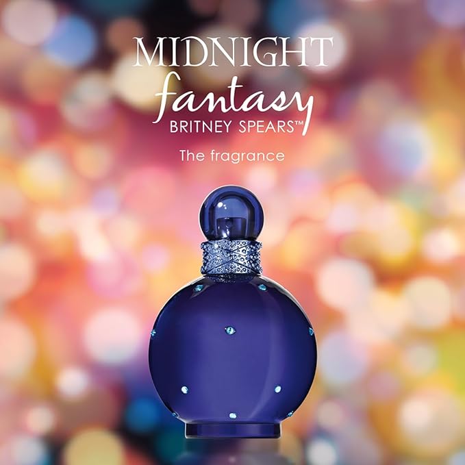 Britney Spears Midnight Fantasy, Eau De Parfum EDP Spray for Women, 3.3 Fl Oz