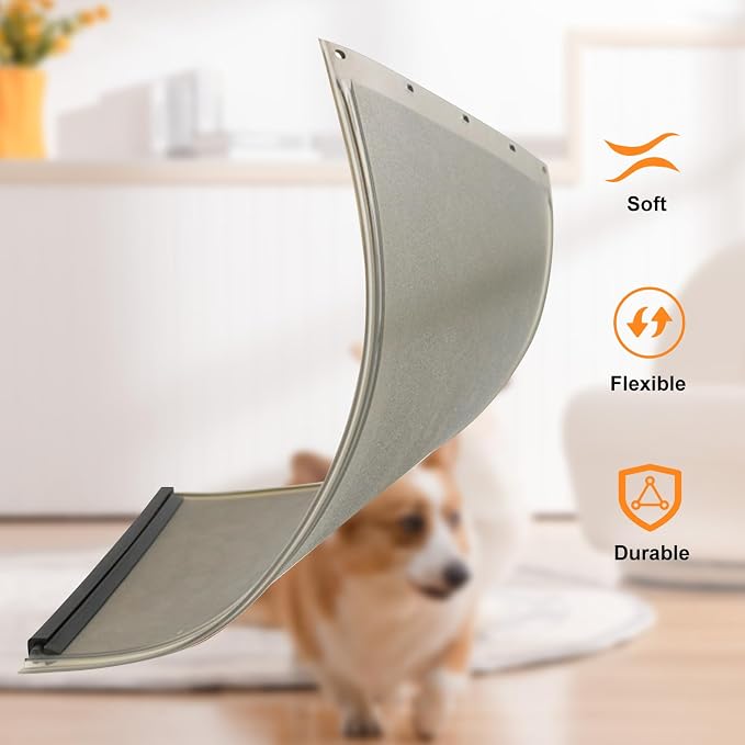 PAC11-11039 Dog Door Replacement Flap - Pet Doggie Replacement Flap Door with Screws Fits PetSafe, Large Size 10 1/8" X 16 7/8"