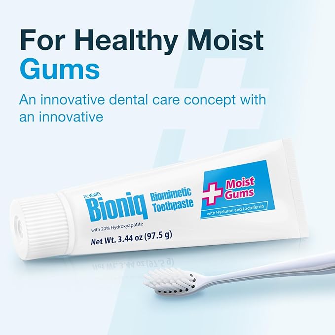 Bioniq Plus Toothpaste with 20% Hydroxyapatite, Fluoride Free Toothpaste, Hydroxyapatite Clinically Tested, Expert Enamel Care with Mint Flavor I 3.44 oz 3 Pack Family Value Size