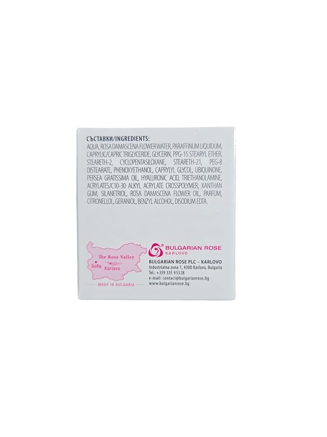 Bulgarianrose Eye Cream with Natural Rose Oil for Dark Spots and Puffiness, Under Eye Cream for Wrinkles and Bags, Rose Water Anti Aging Eye Cream Helps Improve Dryness