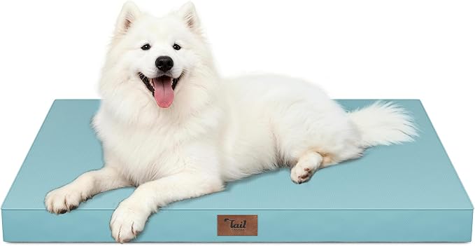 Large Waterproof Orthopedic Dog Bed with Egg Crate Foam | Fits 42x28 Crates, TPU Waterproof Layer, 1680D Washable Oxford Cover, Portable Handle, Indoor & Outdoor Use, Up to 80 lbs