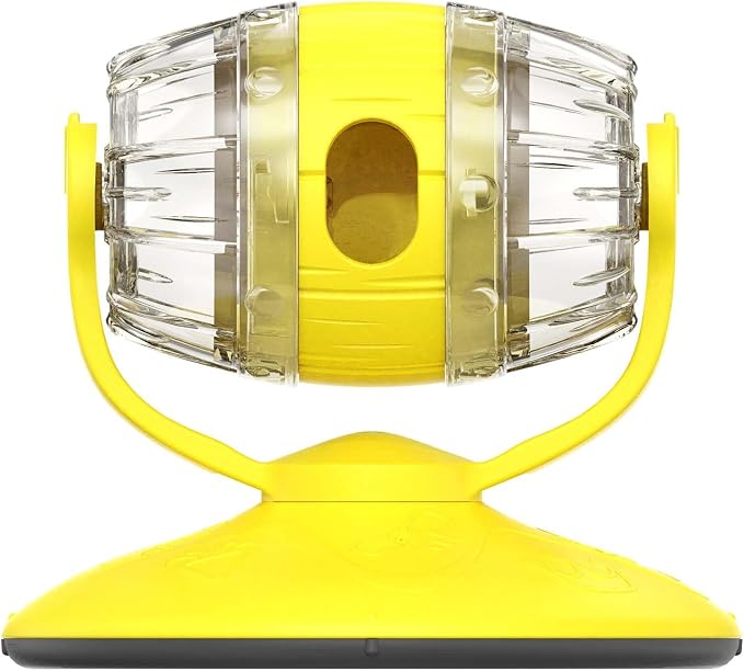 Cat Slow Feeder Toy, Interactive Cat Toy, cat treat dispenser toy(Yellow)