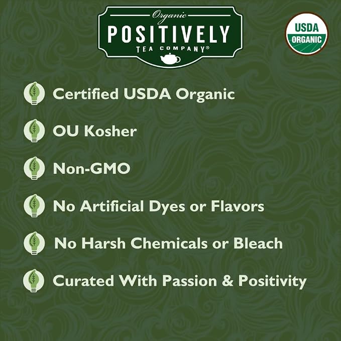 Organic Positively Tea Company, Jasmine Green Tea Bags, 20 Count