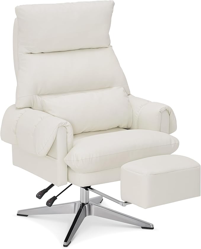 BarberPub Beauty Salon Chair with Lumbar Support, Adjustable Height, Swivel Reclining Esthetician Chair for Facial, Massage, Eyelash Extension, Tattoo 8105/8129 (Modern-X-Shaped Base, PU Leather)