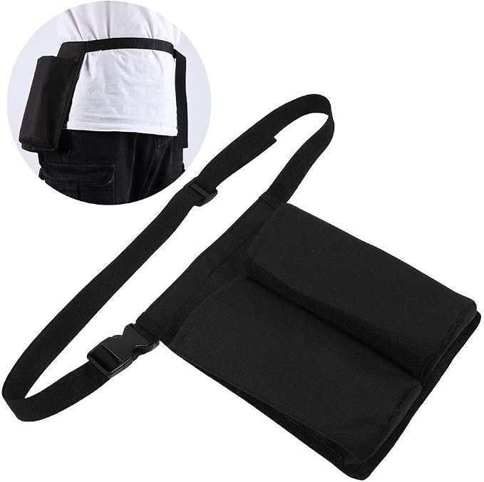 ZJchao Massage Oil Bottle Bag, Adjustable Massage Bottle Holster Massage Lotion Massage Oil Shoulder Bag, Black Hip Belt for Hiking, Running, Cycling, Traveling