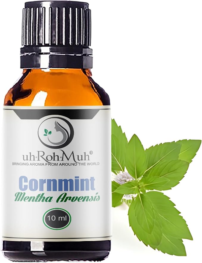 Cornmint Essential Oil - 100% Pure & Natural Essential Oil for Aromatherapy, Home Essential Diffuser Oil, Refreshing Minty Aroma for Aromatherapy and Skincare - Sourced from India 10ml