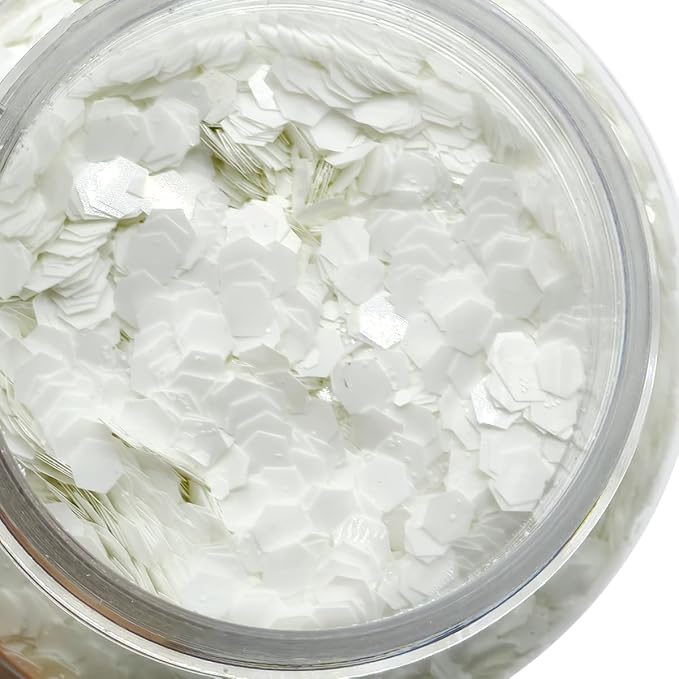 White - Craft Glitter - 2oz Glitter Shaker Bright Colorful Holographic Mix Chunky Body Glitter Bulk 24 Colors in Shaker Cosmetic Glitter - EBKC400