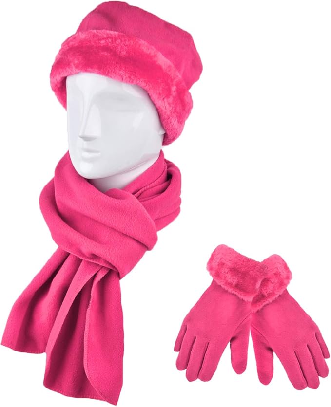 boxed-gifts Women's Warm Fleece Winter - Women's Hat and Glove Set + Hats Gloves Scarves for Women