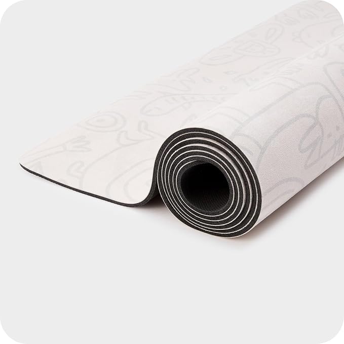 WeGym Yoga Mat, 4mm Cushioned Exercise Mat for Yoga, Pilates, Home Workouts - Anti Slip Polyurethane Suede Yoga Mat with Carrying Strap