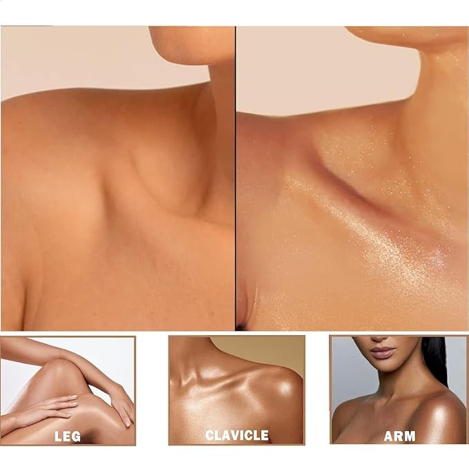 Glitter Powder Highlighter Makeup,Body Brightens the Natural and Face Blusher Patting Powder Highlighter Makeup Beauty Glitter.(02# Fairy pink)