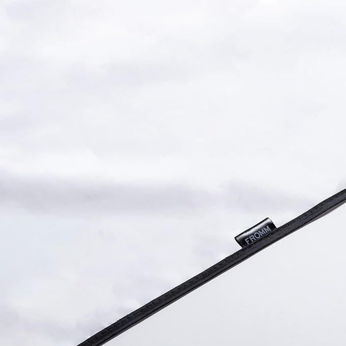 Fromm Professional Client Hair Styling and Hair Cutting Cape, Water and Stain Repellent Teflon Coating for Shampoo Bowl and Wet/Dry Cutting, 44" x 58", White with Black Trim