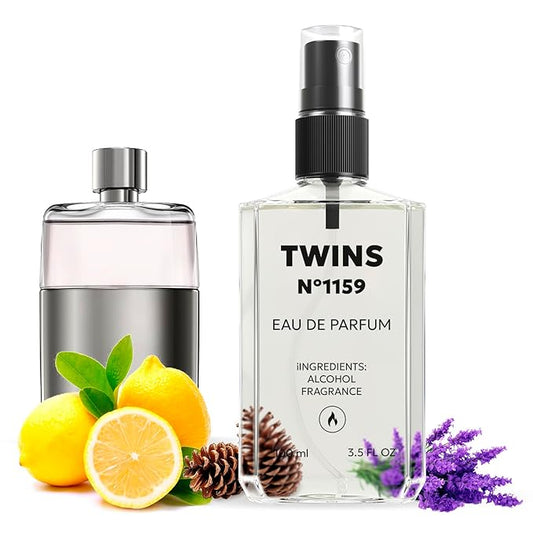 TWINS Impression of Guilty Pour Homme | Perfume for Men Eau de Parfum | No.1159 | 3.4 Fl Oz / 100 ml