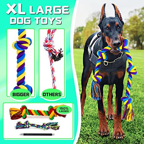 SHARLOVY Dog Rope Toy for Medium Dogs, 14 Pack Heavy Duty Dog Chew Toys