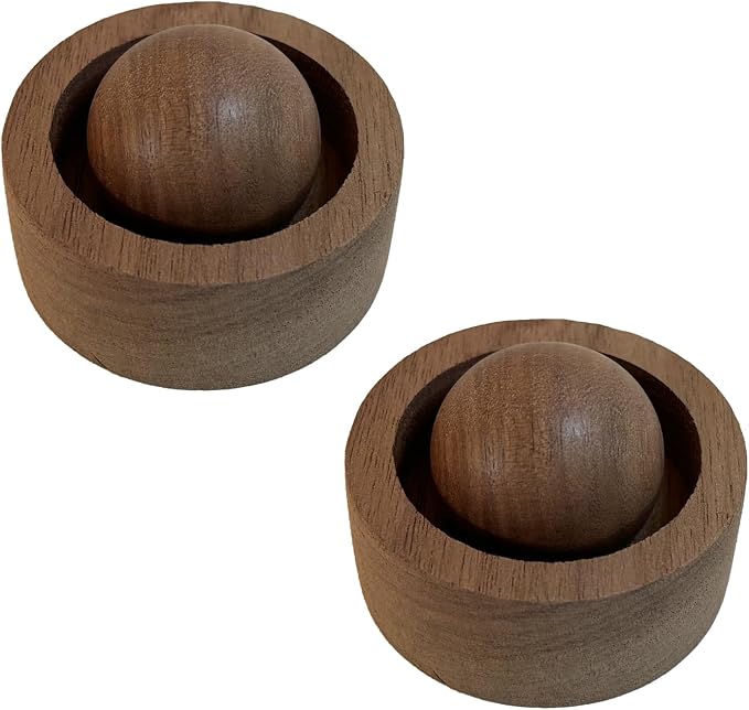 2Pcs Wooden Essential Oil Diffuser - Round Ball Aromatherapy Diffuser Made from Natural Walnut and Beech Wood for Home, Office, Car, Yoga | Long-Lasting Scent, Eco-Friendly (Walnut Wood)