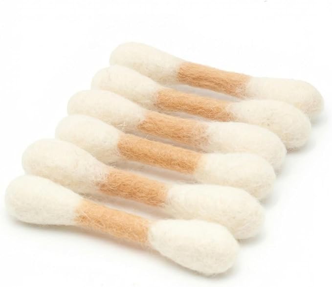 Glaciart One MINI Swabs Cat Toys with Catnip - 6 Pk | Durable for Chew, Cute Cat Toys Interactive Kitty for Boredom, Exercise, & Play | Filled w/Organic Catnip for Anxiety & as Digestive Aid