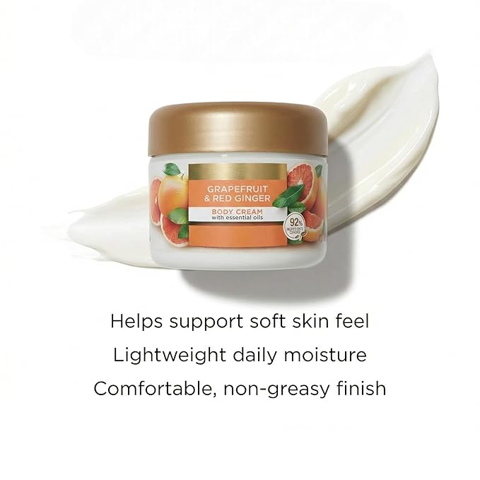 Exfoliating & Hydrating Body Care Set, Himalayan Pink Salt Scrub and Grapefruit & Red Ginger Body Cream, Plant-Based Moisturizing Duo, Helps Exfoliate & Hydrate, Soft Smooth Skin Feel, Vegan