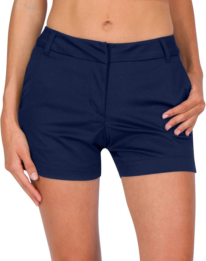 Three Sixty Six Womens Golf Shorts 4 ½ Inch Inseam - Quick Dry Active Shorts with Pockets, Athletic and Breathable
