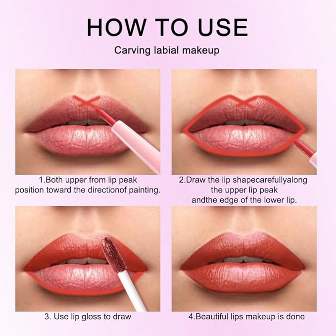 evpct Orange Metallic Shimmer Lip Liner and Lipstick Combo Lip Gloss Stain Set Makeup for Women Long Lasting Waterproof 24, Orange Frosted Metallic Shimmer Glitter Glossy Iridescent Liquid Lipstick 22