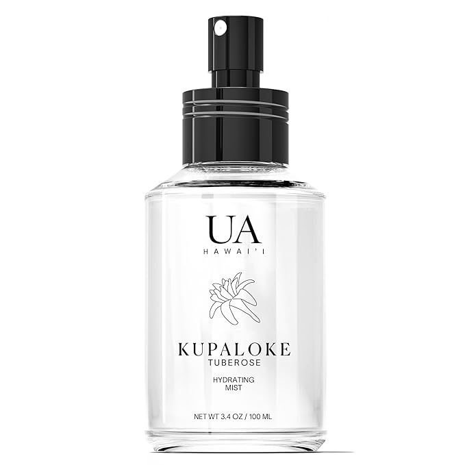 Kupaloke Tuberose Body and Hair Mist from Hawaii, Hair Perfume for a Light, Hydrating Refresh, Body Mist for Women and Men, Alcohol-Free, With Moisturizing Hyaluronic Acid & Glycerin, 3.4 oz