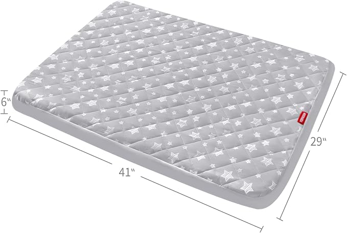 Waterproof Dog Bed Covers Replacement Lovely Grey Star Print, 29x41 Inches | Washable Pet Hair Easy to Remove, Noiseless Quilted Puppy Pet Bed Cover , for Dog/Cat, Cover Only
