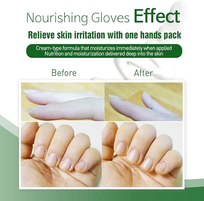 Epielle Nourishing Hand Mask 6 Pairs, Repair and Soften with Hemp & Rosemary Extract, Deep Moisturizing Gloves for Dry, Cracked Hands, Self Care Gifts for Women, Spa Kit, Stocking Stuffers