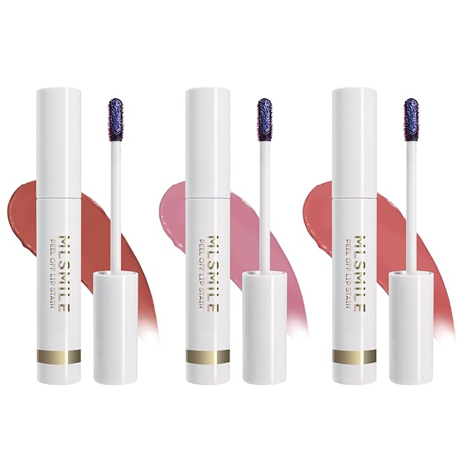 3PCS Lip Stain Peel Off， High Pigment Matte Lip Color,All-Day Vibrant Kiss-Proof Lip Stain, Long Lasting Waterproof Lip Tint for Women