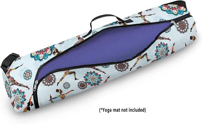 Yoga Mat Bags for Women Lightweight Gym Bag with Strap Full Zip Yoga Accessories