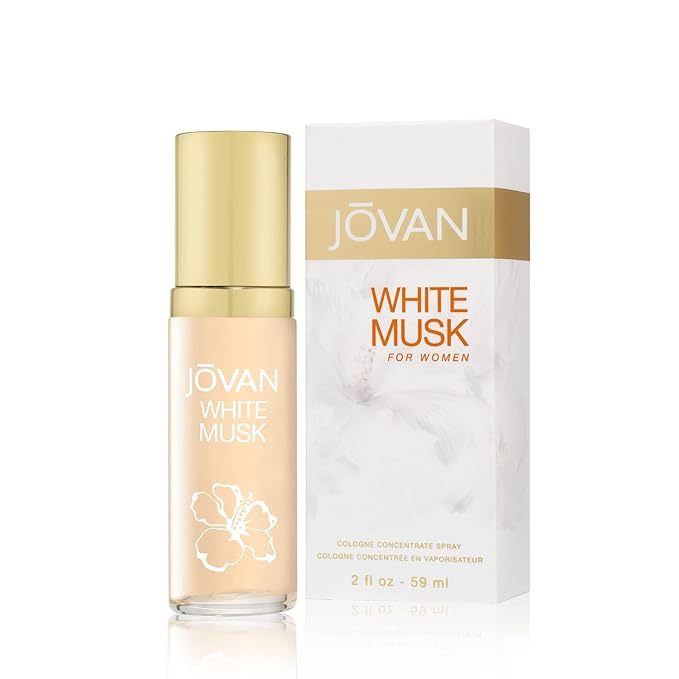 Jovan White Musk for Women Eau de Cologne Spray 2 fl oz (Pack of 1), Perfume for Women, Notes of Jasmine, Musk, and Amber, Women's Fragrance, Long Lasting, Everyday Fragrance, Travel Size