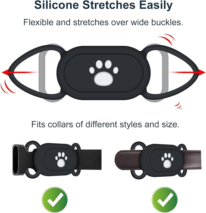 for Samsung Galaxy SmartTag2 Dog Collar Holder, 2 Pack Waterproof Anti-Lost Silicone Case for Galaxy Smart Tag 2 for Pet Dog Cat Collars (Pink/Navy Blue)