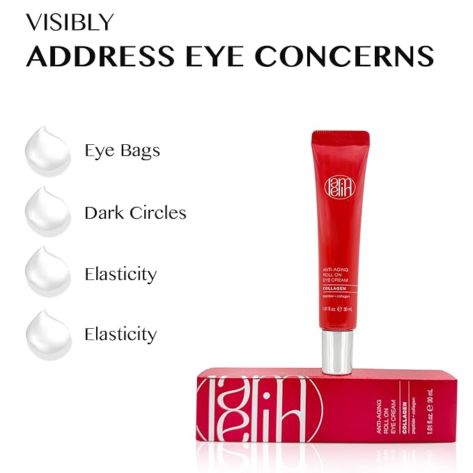 Lamelin Eye Cream Roller, Collagen & Peptides for Total Eye Lift, Rapid Wrinkle Repair, Dark Circle & Under Eye Bag Treatment, Anti-Aging & Hydrating Formula, 1.01 Fl Oz. Made In Korea....