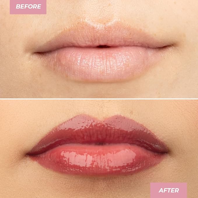 MCoBeauty - Dream Lip Tint Hydrating Gel - Semi-Matte, Long-Lasting Lip Stain with Jojoba Oil & Sunflower Oil - Vegan, Cruelty Free Cosmetics - Nude Mauve Shade