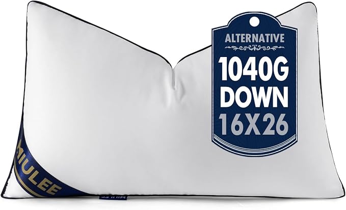 MIULEE 16x26 Pillow Insert Throw Pillow Premium Down Alternative | Lumbar Decorative Insert Stuffer for Sofa Couch