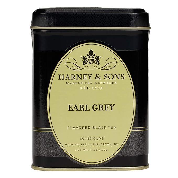 Harney & Sons Black Earl Grey Loose Leaf Tea,4 Ounce,(Pack of 2)