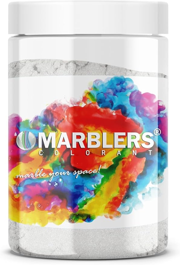MARBLERS White Mica Powder [Off White] 4oz (113g) | Cosmetic Grade | Epoxy Resin Pigment, Dye | Non-Toxic, Vegan, Cruelty-Free | Lip Gloss, Nails, Body Butter, Bath Bomb, Candle & Soap Making