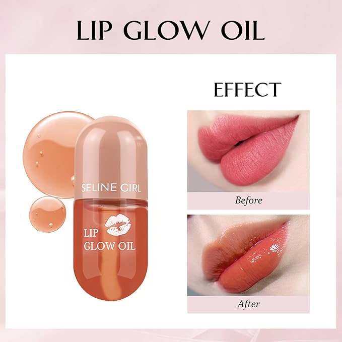 Lip Gloss, Lip Stain Makeup Smooth and Creamy Texture, Lip Tint for Women Girls, Long Lasting Lipstick, Lip Stain Makeup Moisturizing Non-Sticky #orange