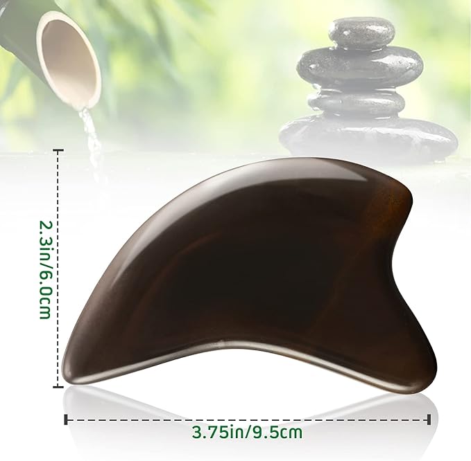 SINOKF Bian Stone Gua Sha Facial Tools Scraping Massage Face Guasha Board Scraping Plate