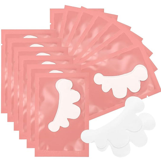 Upgraded 150 pairs Under Eye Gel Pads Eyelash Extension Lint Free Gel Patches for Eyelash Extension Supplies Tools (Pink)